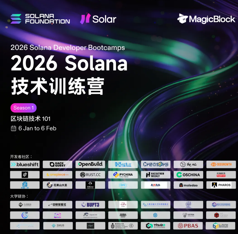 Solana生态爆发期｜2026训练营开启报名