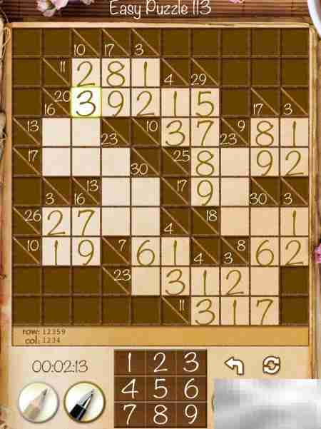 Real Kakuro新手攻略：Easy关卡