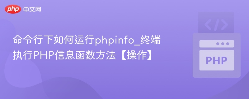 PHPinfo命令终端运行教程