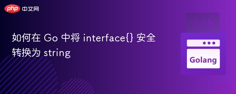 Go中安全转换interface{}为string的方法