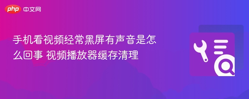 手机视频黑屏有声怎么解决
