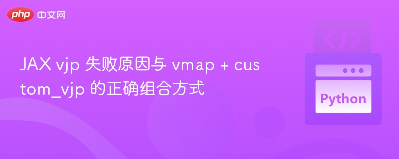 JAX vjp 失败原因与 vmap + custom_vjp 的正确组合方式

