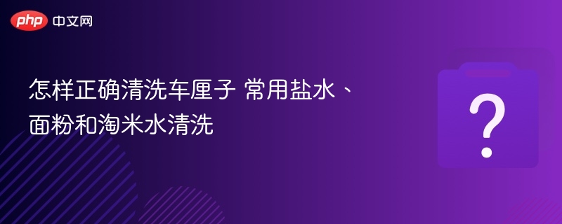 车厘子清洗技巧：盐水面粉淘米水实用方法