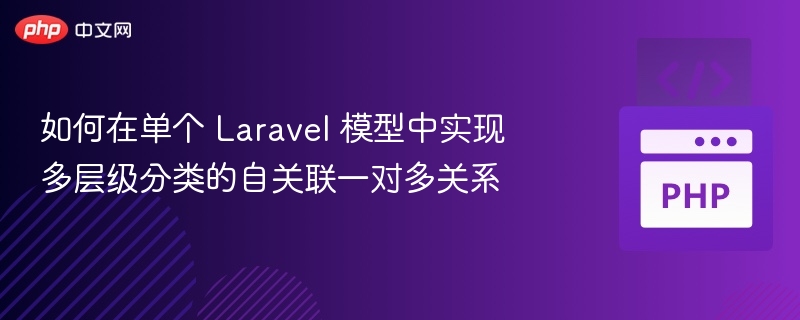 Laravel多级分类自关联实现教程