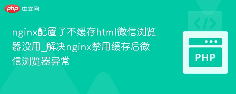 Nginx禁用缓存导致微信浏览器异常解决办法
