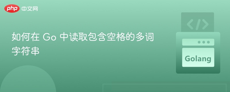Go中读取带空格的多词字符串方法