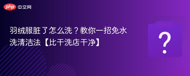 羽绒服脏了怎么洗？不用水洗超干净方法