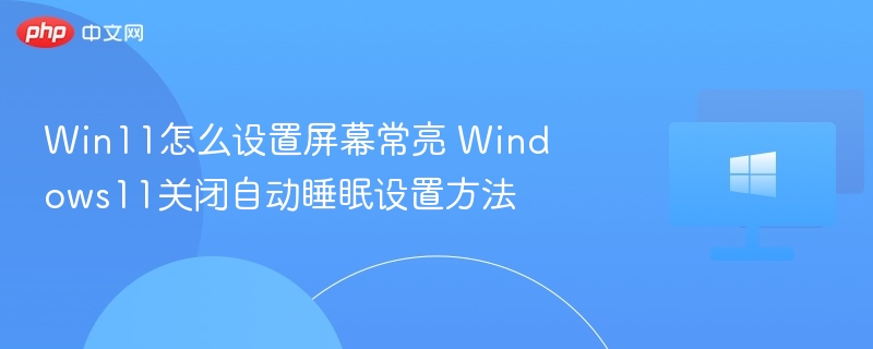Win11屏幕常亮设置全攻略