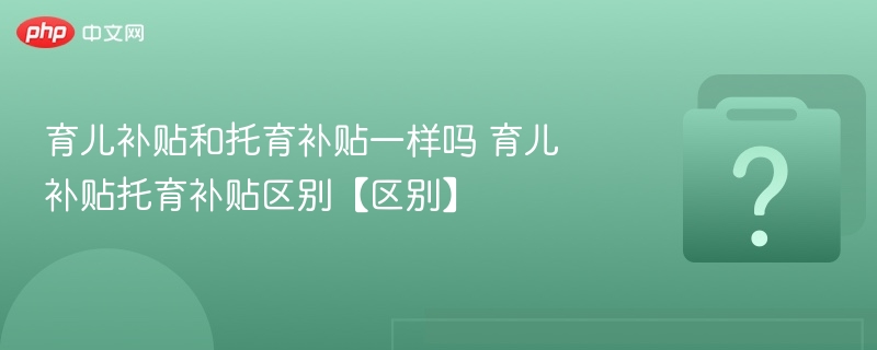 育儿补贴与托育补贴区别解析