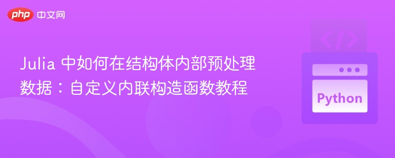 Julia 中如何在结构体内部预处理数据:自定义内联构造函数教程