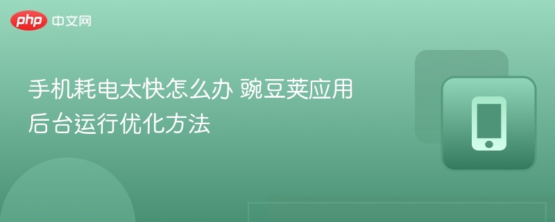手机耗电太快怎么办 豌豆荚应用后台运行优化方法