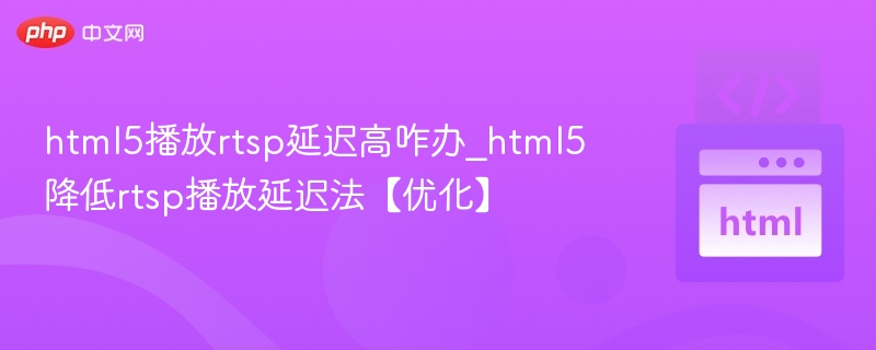 HTML5播放RTSP延迟高解决方法