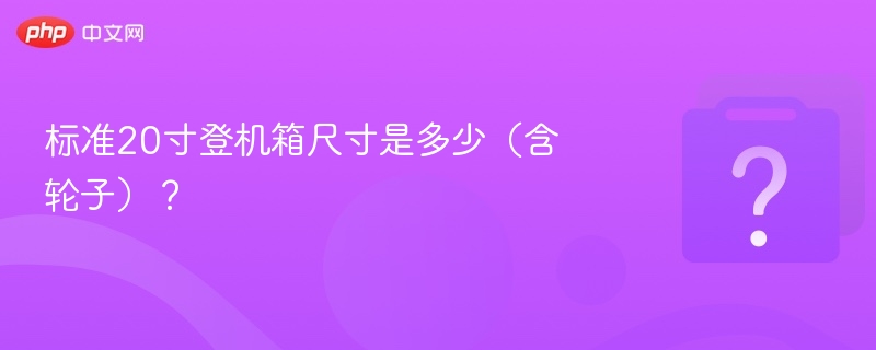 标准20寸登机箱尺寸是多少（含轮子）？