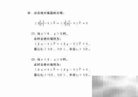 (2|x|-1)?+(2|y|-1)?=1图像解析