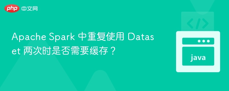 Apache Spark 中重复使用 Dataset 两次时是否需要缓存？
