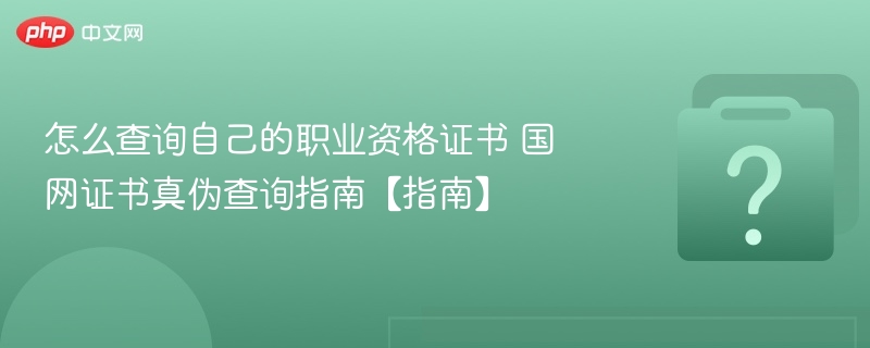国网证书查询方法及真伪验证指南