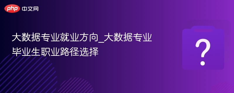 大数据专业就业方向与职业发展解析