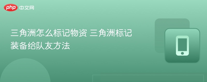 三角洲物资标记与装备共享技巧