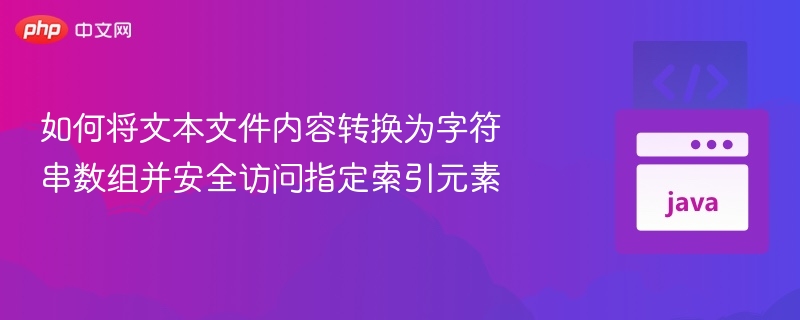 文本转字符串数组及安全索引访问方法