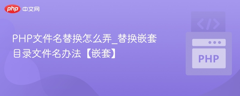 PHP如何替换多级目录文件名详解