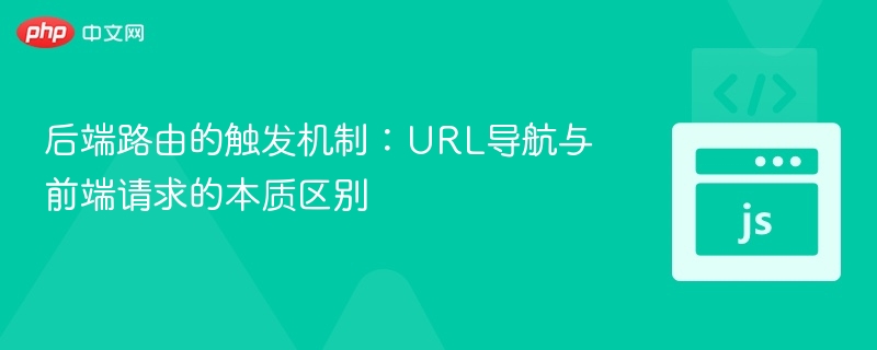后端路由怎么触发？URL与前端请求区别详解