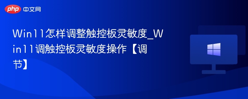 Win11触控板灵敏度调节方法