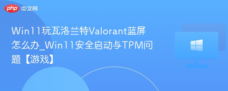 Win11玩瓦洛兰特Valorant蓝屏怎么办_Win11安全启动与TPM问题【游戏】