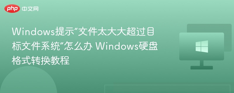 文件太大复制不了？Windows格式转换技巧