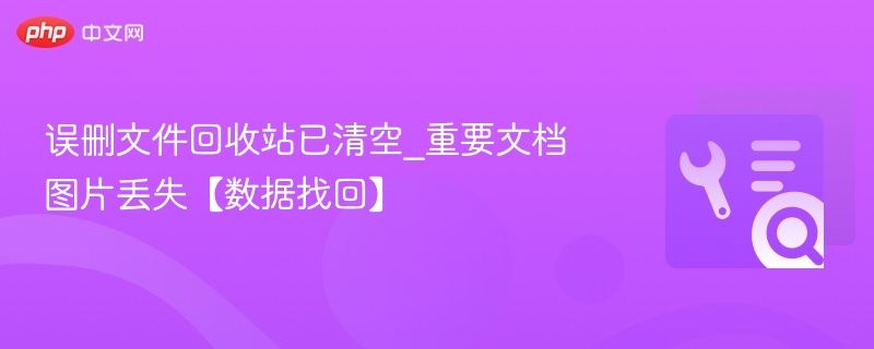 误删文件怎么找回？清空回收站数据恢复指南