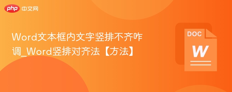 Word竖排文字对齐方法全解析