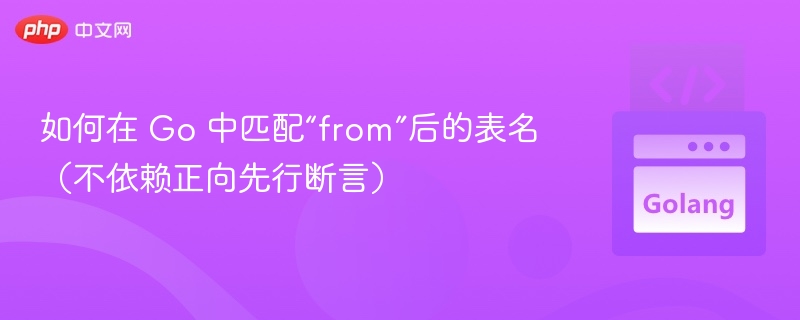 Go中匹配from后的表名技巧