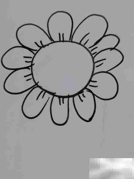 向日葵钟表绘画教程