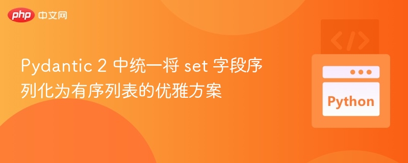 Pydantic2set字段转列表的简洁方法