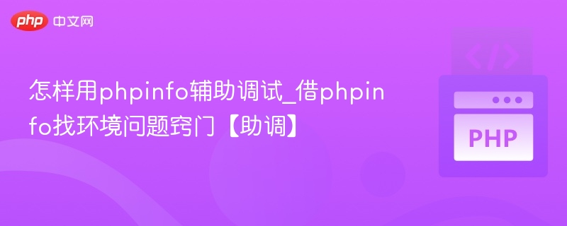 怎样用phpinfo辅助调试_借phpinfo找环境问题窍门【助调】