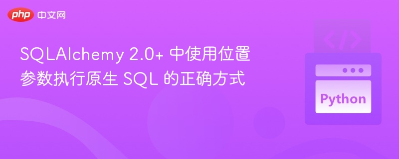 SQLAlchemy2.0+使用位置参数执行原生SQL方法