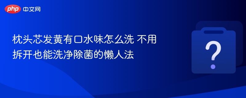 枕头芯发黄有味怎么洗？懒人除菌法不用拆