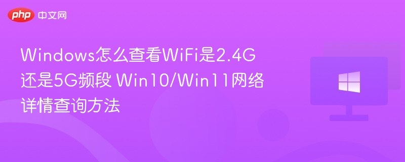 Windows查看WiFi频段设置方法