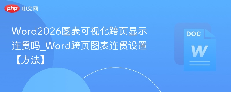 Word2026图表跨页显示是否连贯？设置方法