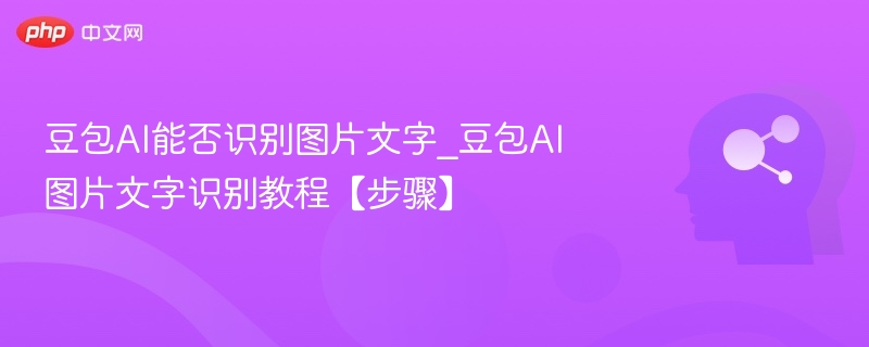 豆包AI能识别图片文字吗？教程步骤详解