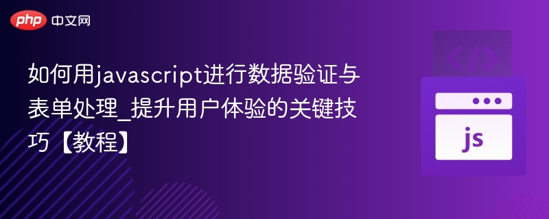 JavaScript数据验证与表单处理技巧