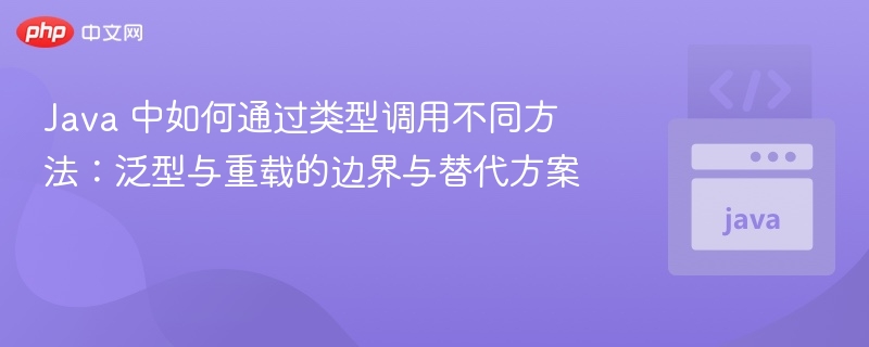 Java 中如何通过类型调用不同方法：泛型与重载的边界与替代方案
