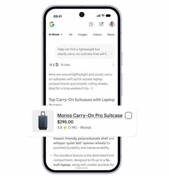 不用再跳转外部网站！Google推「AI结帐」 可直接下单