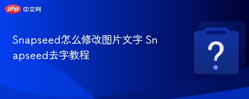 Snapseed去文字教程详解