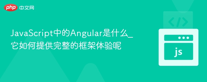 Angular是什么？全面框架解析指南