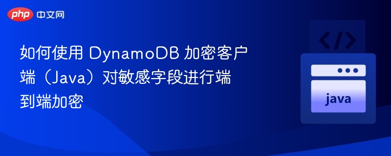 DynamoDBJava加密客户端使用指南