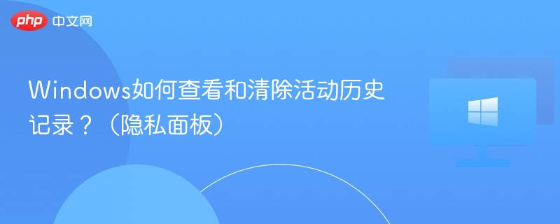 Windows隐私面板怎么查看和清除记录
