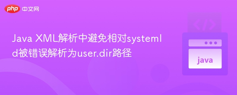 JavaXML解析避免systemId误解析为user.dir