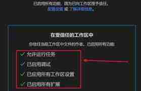 Vscode如何打开工作区信任权限