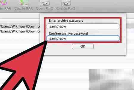 Mac上为RAR文件加密密码