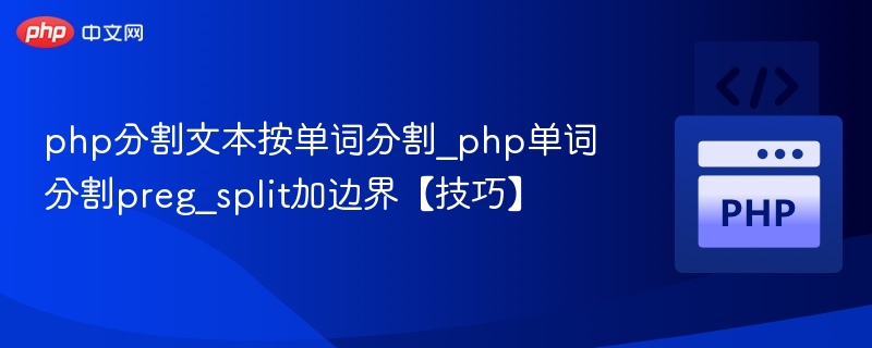php分割文本按单词分割_php单词分割preg_split加边界【技巧】
